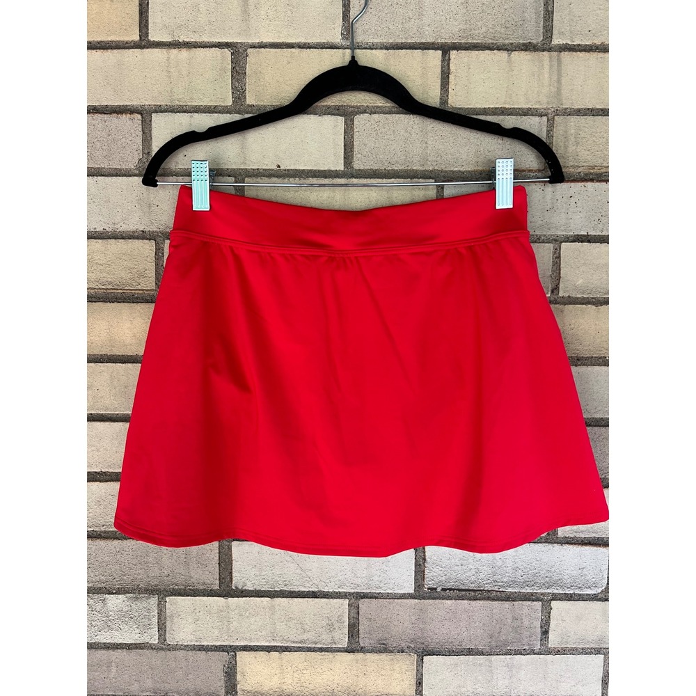 Lands End Swim Matching Set Red Ruffle Tankini Top Swim Skirt Small Size 4 - Picture 10 of 10